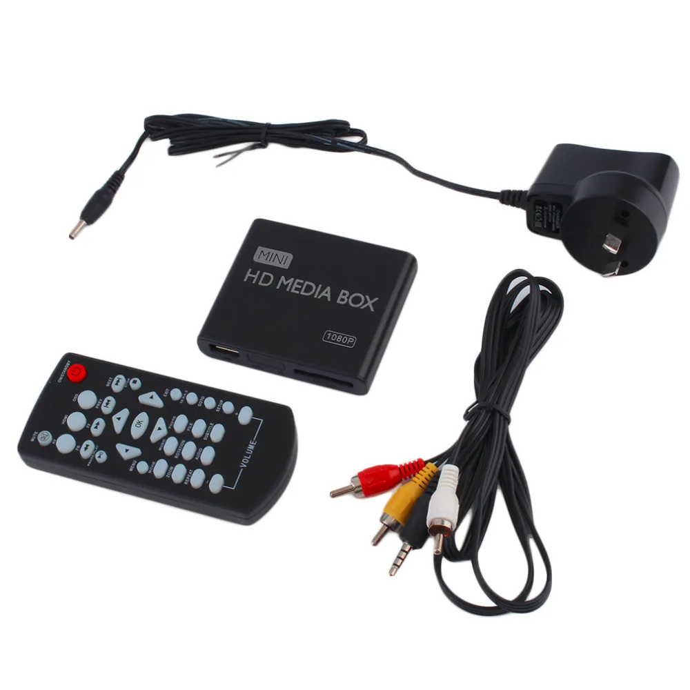 AU EU Plug Mini Media Player HDMI Media Box TV Video Multimedia Player Full HD 1080p