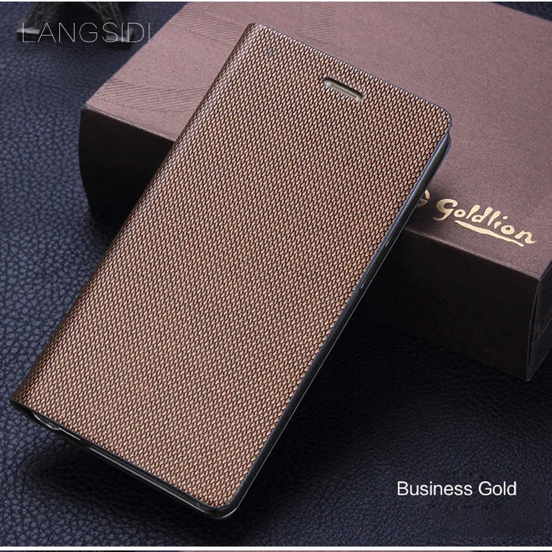 Langsidi Merek Asli Kulit Phone Case Pola Berlian Clamshell Handphone Shell untuk Huawei G9 PLUS Semua Buatan Tangan