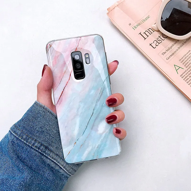 Модный мраморный чехол для samsung Galaxy S10e S10 S9 S8 Plus S7 S7 edge силиконовый мягкий чехол для samsung Galaxy Note 8 9 чехол - Цвет: F7