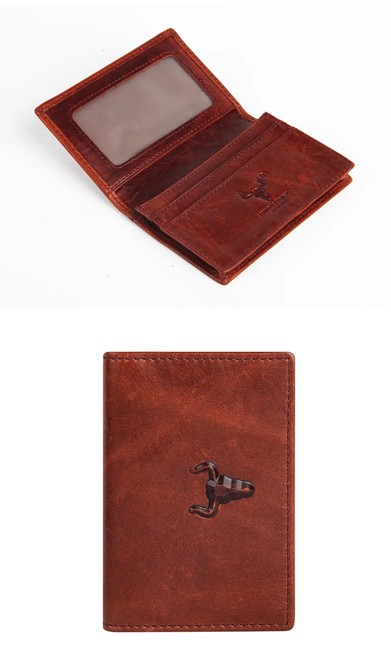 Держатель для карт минимализм кожаный кошелек винтажный ID кошелек мини кошелек органайзер для карт держатель для карт Id и кредитный держатель для карт