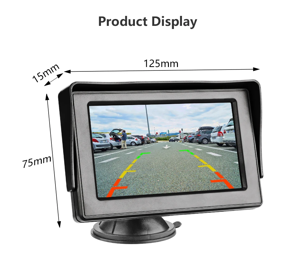 Jansite 4," автомобильные мониторы TFT lcd монитор заднего вида для парковки система заднего вида для резервного копирования камера заднего вида Поддержка DVD авто тв