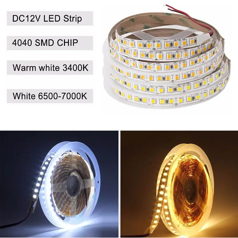 5 м DC12V Светодиодная лента 5050 5054 4040 SMD 120 светодиодов/м супер яркая светодиодная IP20