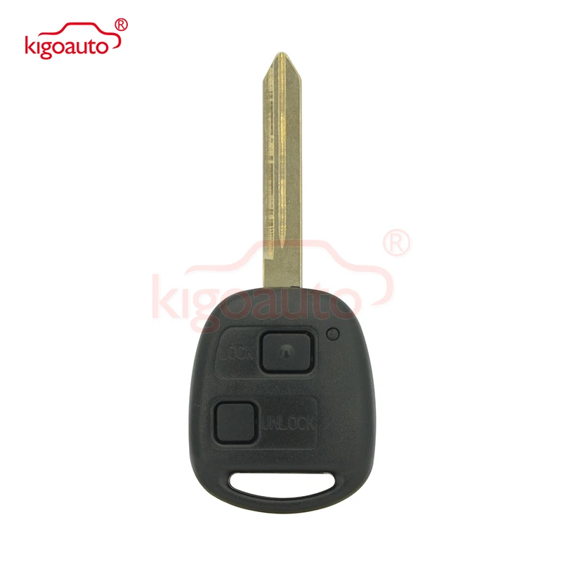 Kigoauto 2 кнопки бесключевого доступа Брелок дистанционного ключа для Toyota RAV4 Corolla Yaris 433 МГц с 4D67 чип внутри TOY47 Uncut Blade