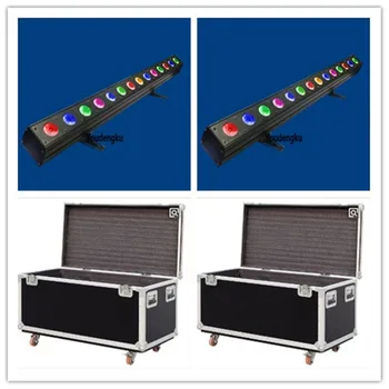 

8 pieces with flightcase Indoor Washer 14*15W RGBWA Quint Water Run Pixel Effects Bar 15W 5in1 LED Wall Wash Light