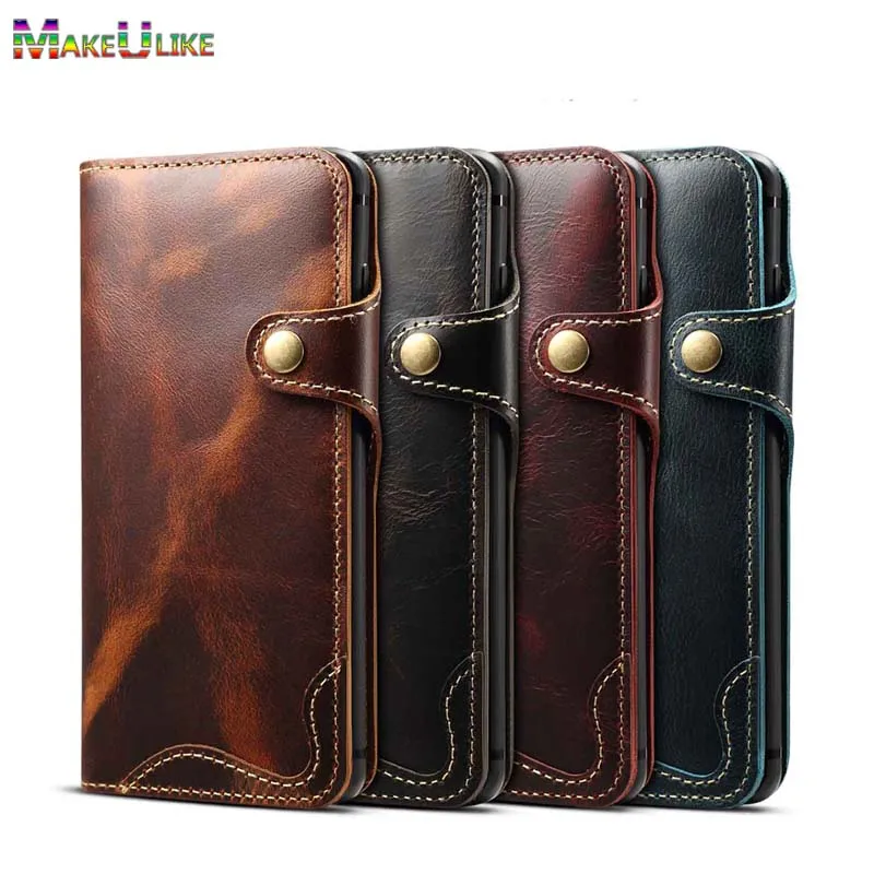 

Genuine Leather Wallet Case for Samsung Galaxy S10 Plus S10e Flip Cover Oil Grain Phone Bag Case for Samsung S10 S10e S10 Plus