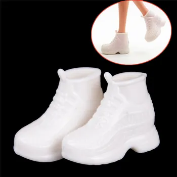 

10 Pairs/lot White Doll Sneakers Shoes Dolls Accessories Gift Fashion for 30cm doll Best Birthday Gifts Wholesale