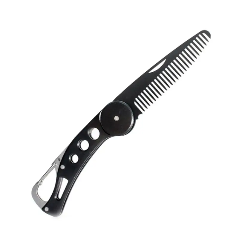 

Men Anti Static Mustache Styling Brush Stainless Steel Folding Portable Comb Male Facial Hair Beard Shaper Trimming Shaping
