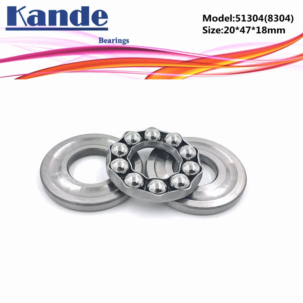 Kande 51304 8314 20x47x18 bearing 1pc Flat Thrust Ball Bearing Axial
