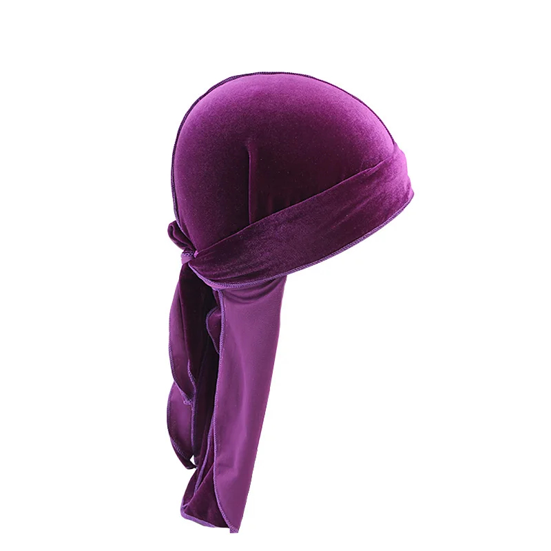 New-Material-Durag-Men-s-Velvet-Durags-Bandana-Turban-Doo-rag-Biker-Headwear-Headband-Pirate-Hat(8)