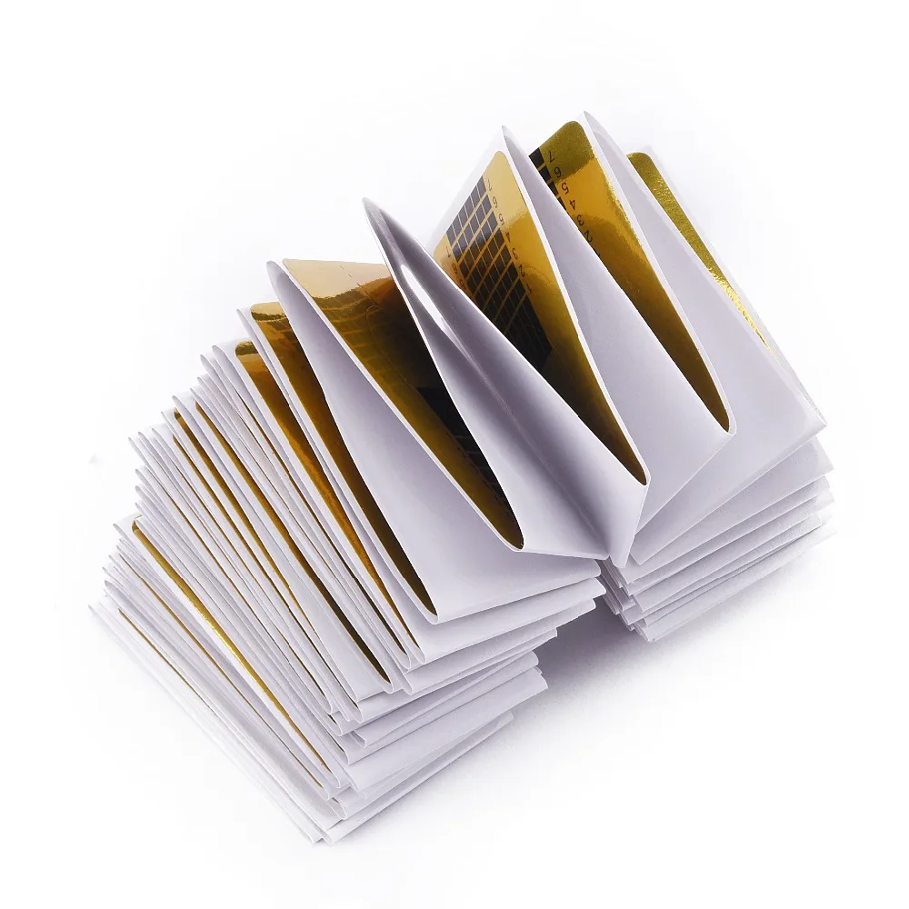 

ROSALIND 100Pcs/Set Professional Nail Forms Acrylic Curve Nail Gel Polish Extension Stickers Nail Art Guide Form Tools