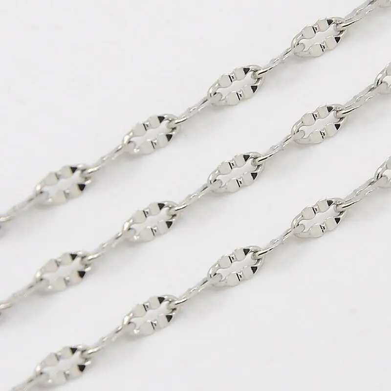 

316 Stainless Steel Cross Chains, Decorative Chain, with Flat Oval Connector, Stainless Steel Color, 4x2mm