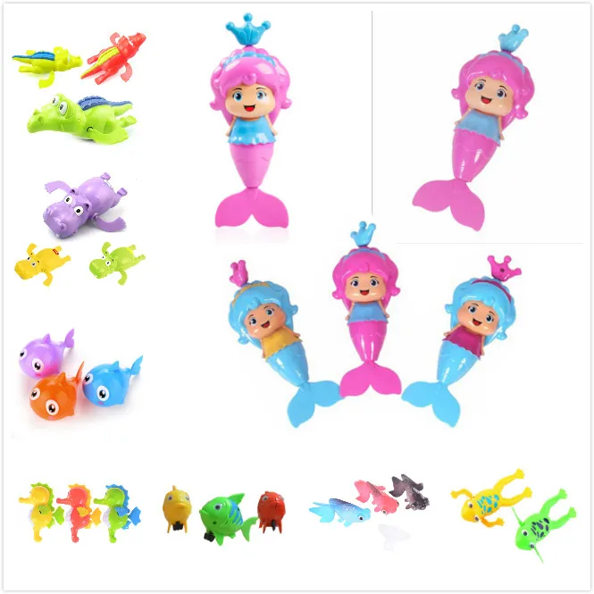 Mermaid Baby Wind Up Bath Toys Lovely Turtle Fish Shark Clockwork Chain