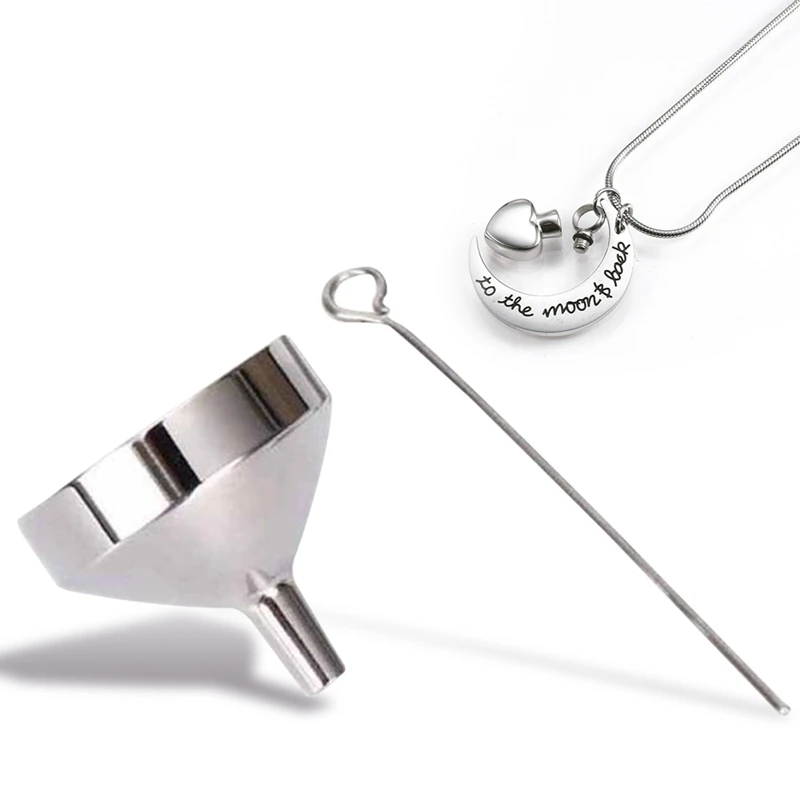 Stainless Steel Funnel Filler Kit Tool For Cremation Necklace Ash Urn
