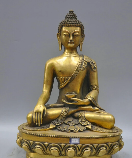 

xd 002374 17 Tibetan Buddhism Bronze Shakyamuni Mahavairocana Buddha Sculpture Statue