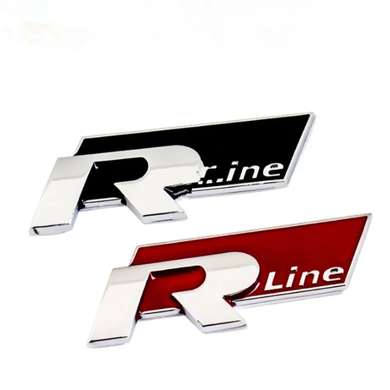 Новые металлические 3d авто Rline Стикеры эмблема R линии значок для Volkswagen VW Golf GTI ЖУК