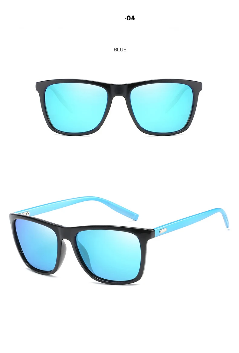 New polarized men's sunglasses UV400 coated glasses square elastic frame ladies sunglasses fashion brand driving sunglasses (3)