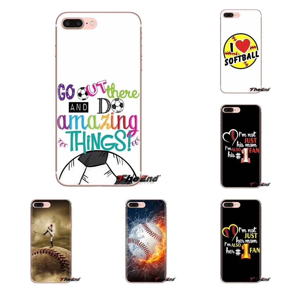 Чехол для телефона iPod Touch Apple iPhone 4 4S 5 5S SE 5C 6 6S 7 8 X XR XS Plus MAX Fire Yellow Softball baseball и Water |