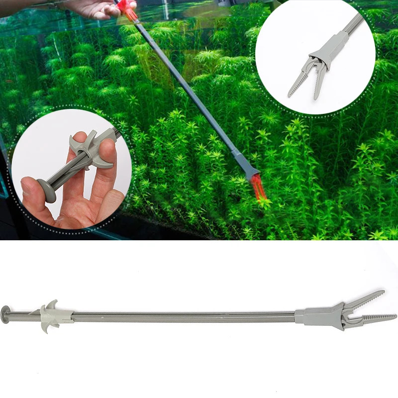 

1 Pc Aquarium Cleaning Clamp Fish Tank Straight Tweezer Forceps Clip Universal Cleaning Tool Plant Pruning Tongs Accessories