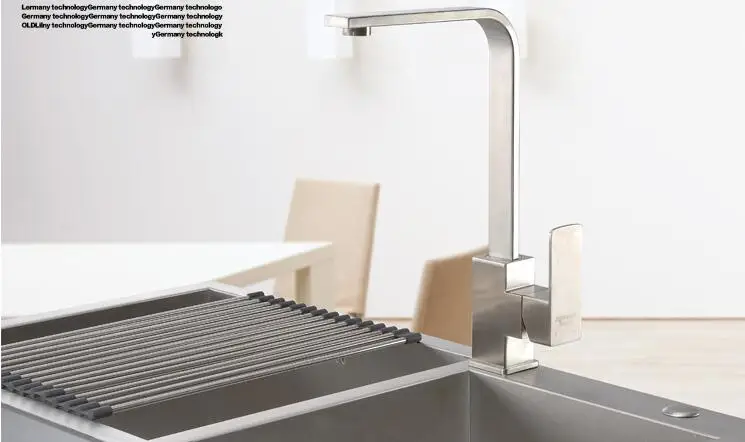 Free shipping Kitchen Faucet 304 Stainless Steel Square Rotatable Modern Tap Single Handle Wash Basin Sink