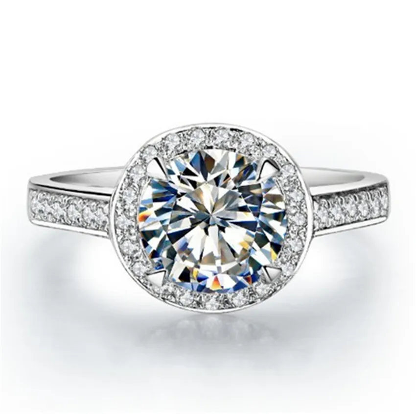 Fascinating Jewel 0.5CTW 5mm G-H Moissanite Marriage Proposal Ring Test Positive WARRANTY 925 Sterling Silver Diamont | Украшения и