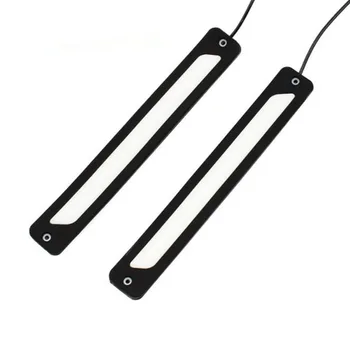 

2Pcs Universal Flexible Rubber Waterproof Fog Lamp Light 12V COB Daytime Running Light LED DRL Strip DRL Driving Daylight