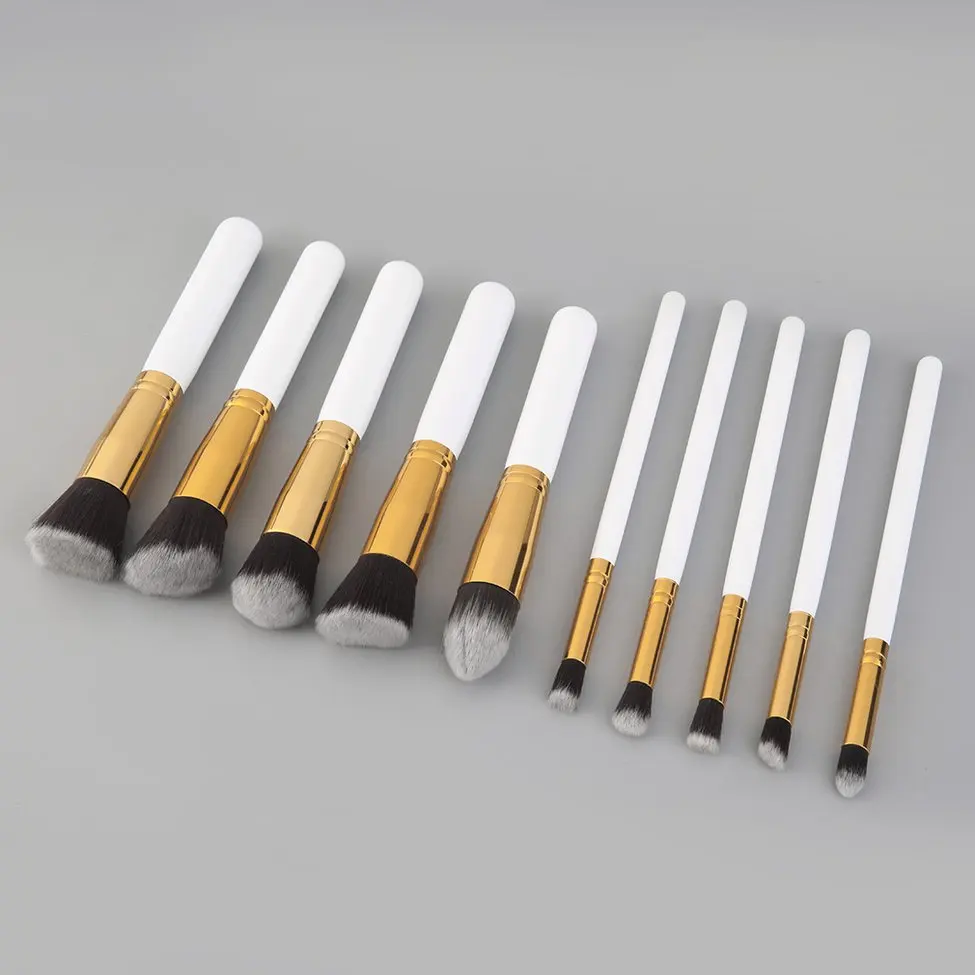 

Makeup Brush Set New 10 Pieces Brushes Professional Tools