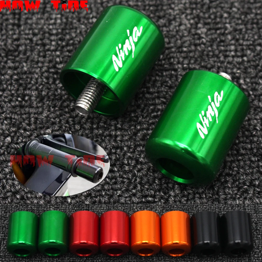 

Motorcycle Accessories CNC Handlebar Grips Bar Ends Cap Slide For Kawasaki NINJA 250R 300 ER6 650 ZX6 ZX7 ZX9 ZX10 ZX12 ZX14