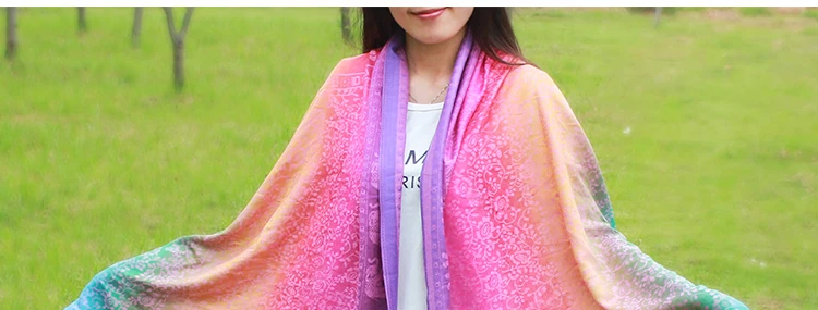 Шарф из хлопка с кисточками ручные жаккардовые шарфы шали шелковые шарфы весенние цветы шали летние шали хиджабы китайский этнический стиль