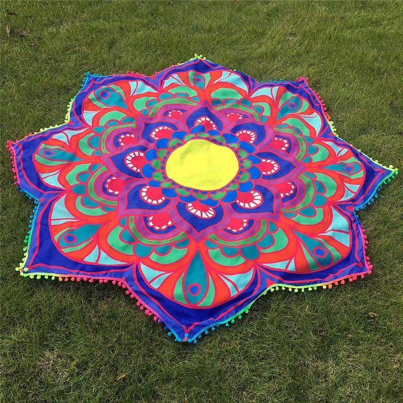  Hippie Tassel Tapestry Beach Throw Mandala Towel Yoga Mat Bohemian Beach towel handkerchief hijab s