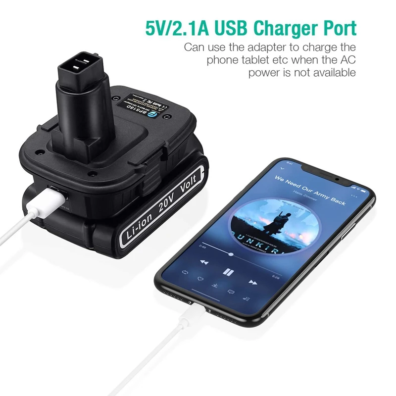 Адаптер для аккумулятора Bps18D Usb переходник Black Decker Porter кабель Стэнли 20 в