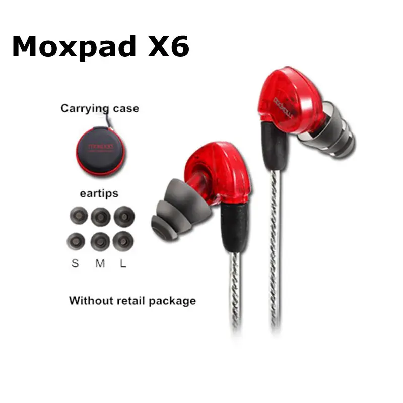 

24 hours promotion!Moxpad X9 X6 Dual Dynamic Driver Professional In Ear Sport Earphones with Mic for iPhone Samsung MobilePhones