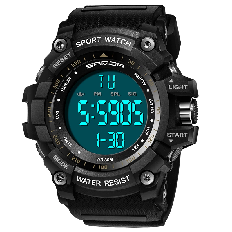 

SANDA Men Sport Watches Waterproof Digital Watch Men Military Countdown Swim Male Clock relogio masculino relojes para hombre