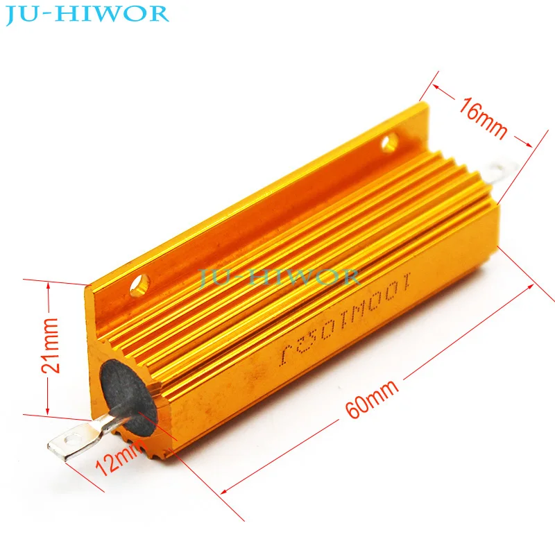 2 шт./лот) RX24 2 Ом 2R 100 W 100 Вт алюминиевый корпус резистор высокой мощности металлическая оболочка радиатора резистор 2ohm сопротивления