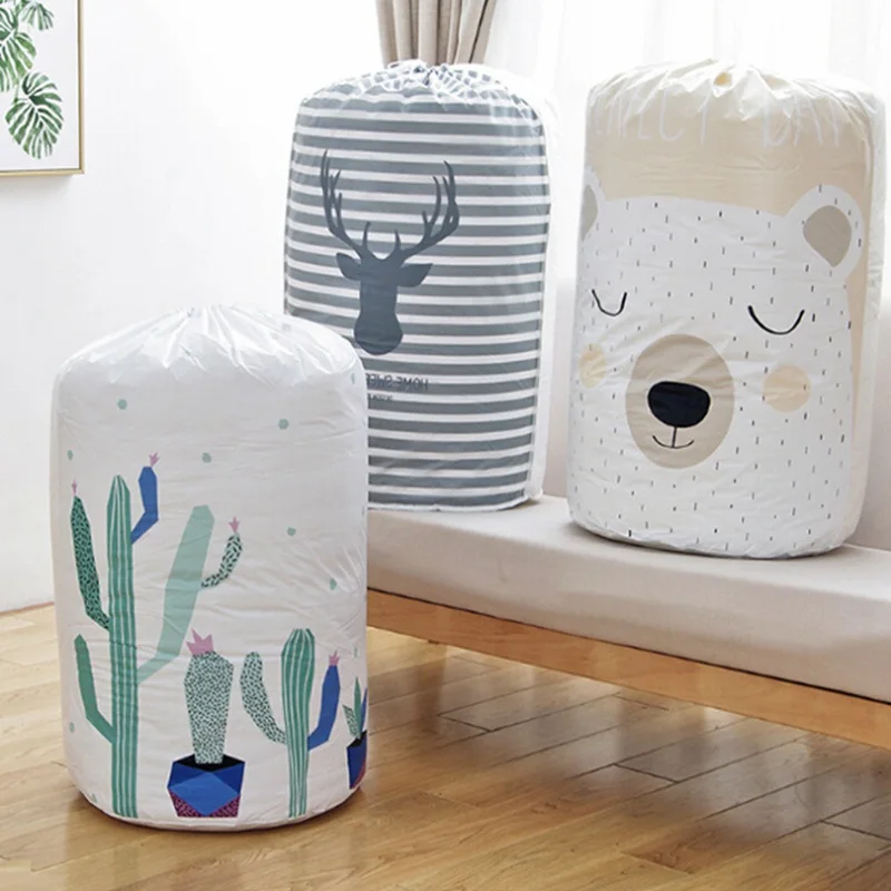 

1PC Portable Waterproof Storage Bags Clothing Drawstring Pouch Pillows Quilt Blanket Bedding Organizer Closet Organizer Pouch