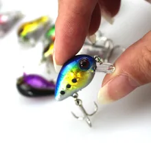 1PCS 3cm 1.5g Mini Crazy Wobble pesca Crankbait Hard Crank Bait Tackle Artificial Fishing Lures Swimbait Fish Japan Wobbler