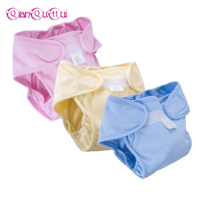[QianQuHui] HOT!New 100 Cotton Baby Reusable Cloth Diaper Soft Leak