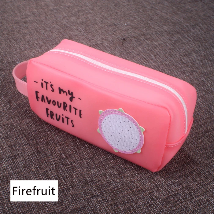 Silicone Big Kawaii Pencil Case Cartoon Fruit Pencil Box Large Bag Zipper Pencil Bag For Student Gift School Stationery Supplies (53)