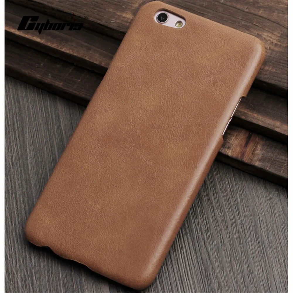 

CYBORIS for OPPO R9S / R9S PLUS Case Genuine Leather Case for Vivo X9 Real Cow Leather Matte Pattern Back Cover