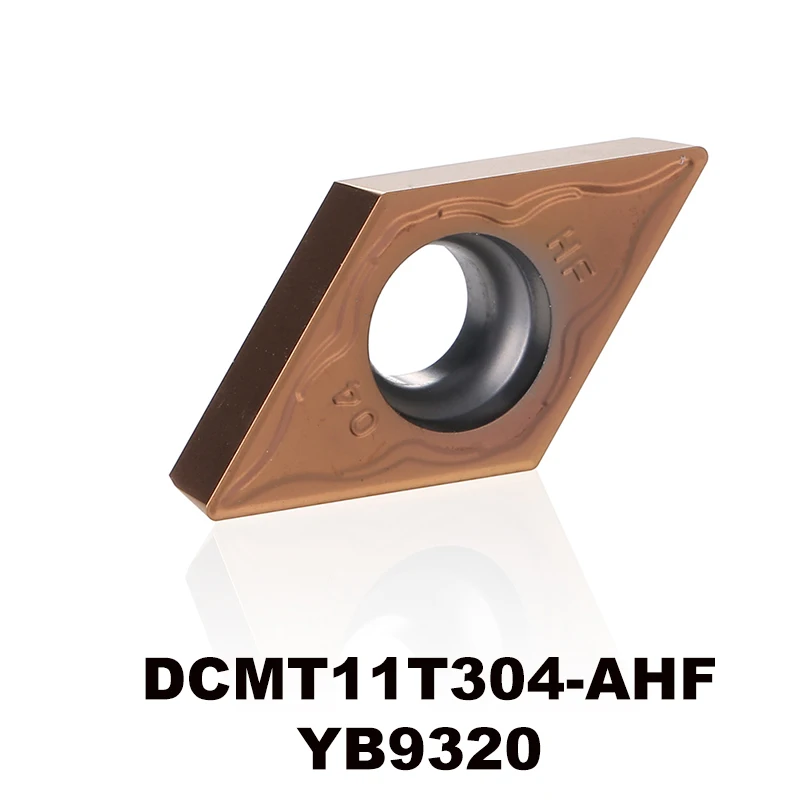 DCMT11T304-AHF YB9320 для P нержавеющей стали типа материала карбида обращаясь вставками с ЧПУ DCMT11T304 DCMT 11T304 DCMT3 (2,5) 1