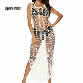 

New Arrival Sexy Swimsuit Cover Up Popular Beach Dress Beach Cover Girls Lady White Hollow out Pareo Sarongs Bikini Tunic