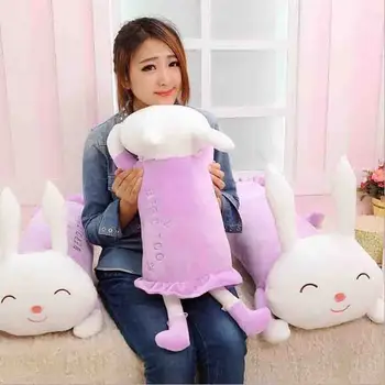 

70cm Lovely Lie prone rabbit cute Squint rabbit 3 color can select stuffed aniaml valentine 's day gifts