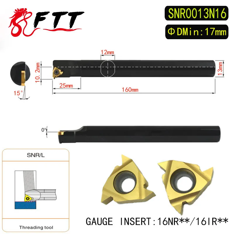 SNR0013M16 внутренние резьбы инструменты Токарный станок индекс резьбы токарный инструмент держатель для 16IR AG60 16NR AG60 AG55 вставка правая рука