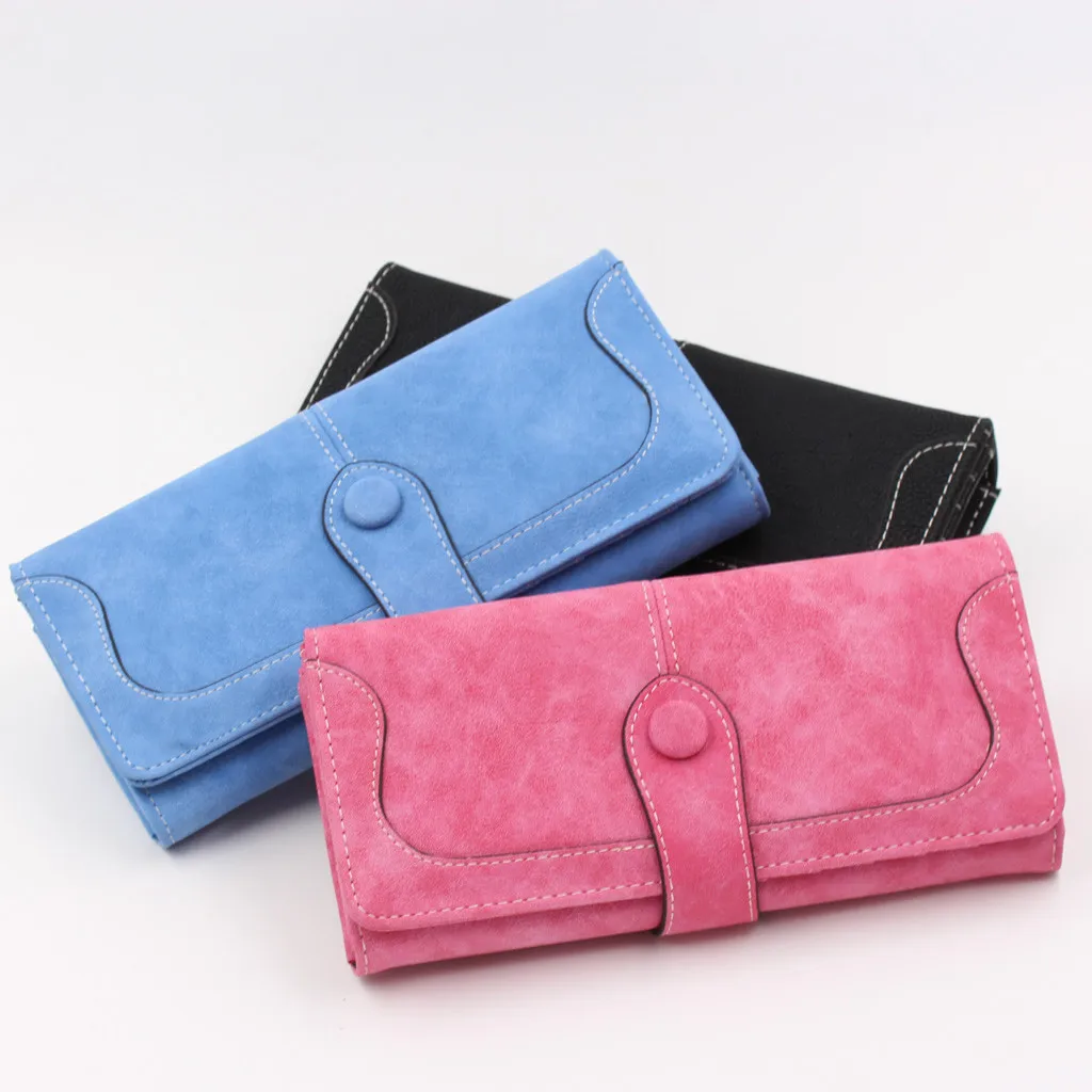 

2019 Women Fashion Long Style Student Card Wallet Multi-function Folding Coin Purse Fashion Wallet Bag