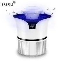 BREFILI USB Mosquito Killer Лампа Электрический анти-убийца насекомых-комаров Fly Ловушка для насекомых лампа Светодиодный УФ фонарь для беременных женщин младенцев