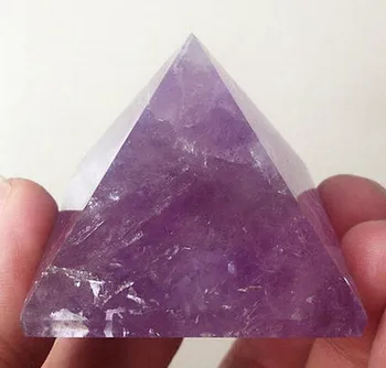 

Natural quartz crystal healing fluorite pyramid