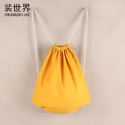 36 см * 42 см Холст Drawstring Сумки школа книга рюкзак сумка Для женщин строка складной Сумки для хранения для Для женщин