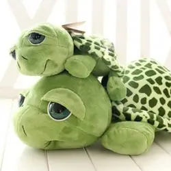 Мягкая черепаха новая кукла 20 см Супер Зеленые большие глаза заполнены Черепаха Животное Плюшевые Детские милые игрушки подарок на день