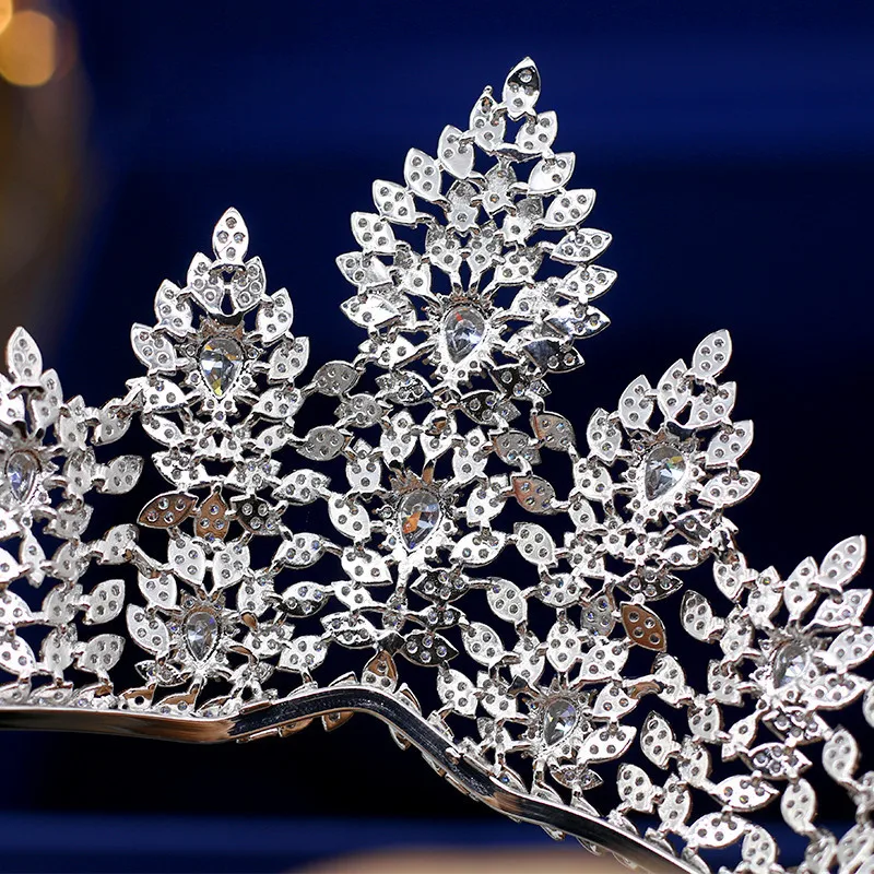 Циркониевая свадебная корона, циркониевая тиара De Noiva, аксессуары для волос невесты, диадема и короны, CZ WIGO1352