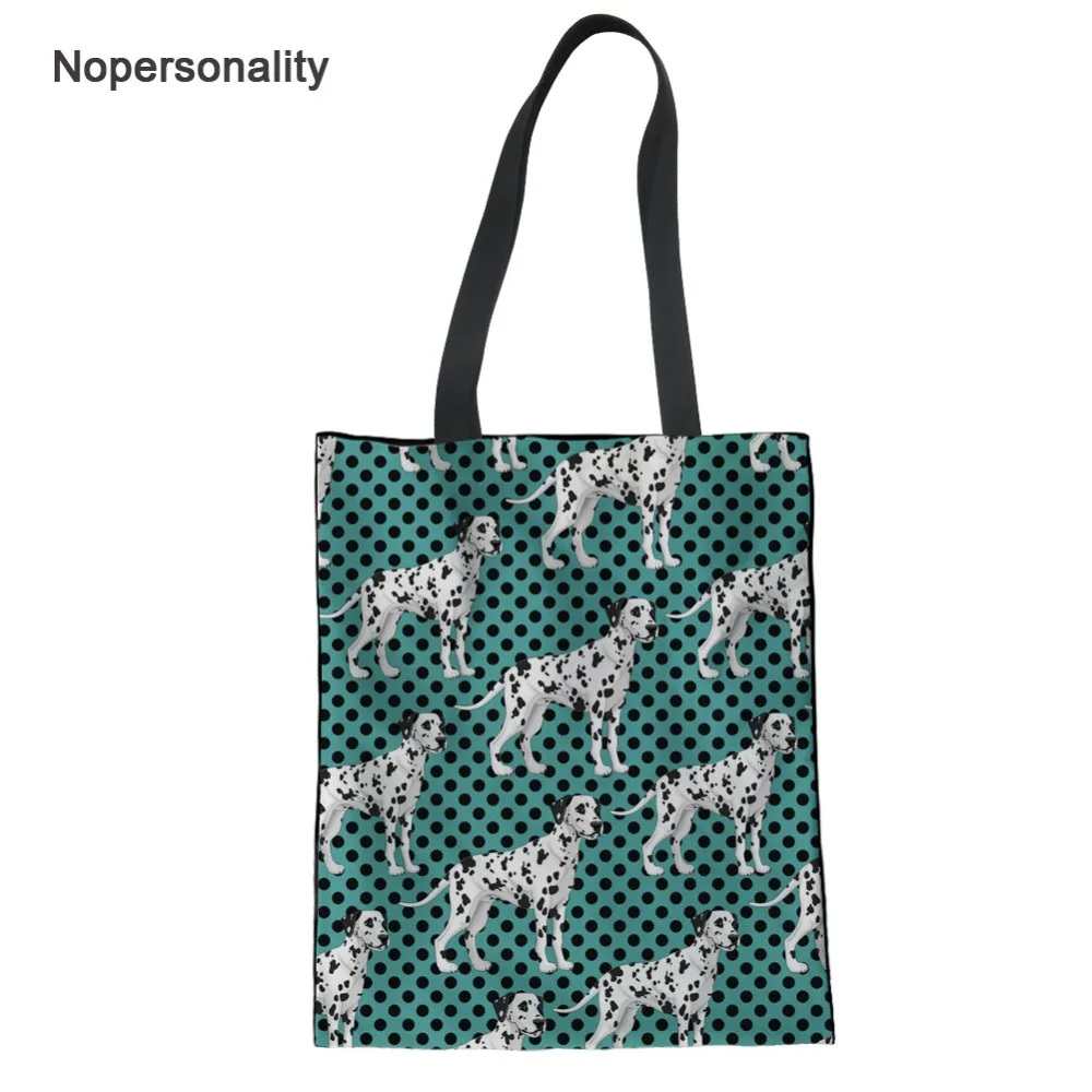 Nopersonality Cute Polka Dots Dalmatian Dog Print Canvas Handbag Nopersonality Cute Polka Dots Dalmatian