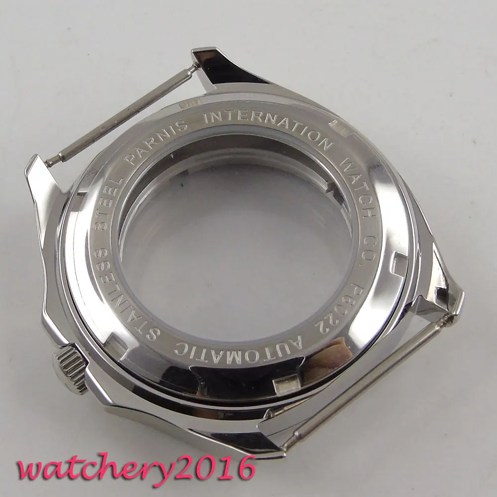 40mm parnis stainless steel Sapphire Crystal Watch Case fit 2824 2836 Movement